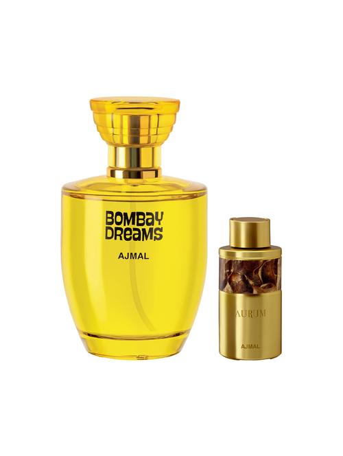 ajmal bombay dreams edp 100ml for women and aurum concentrated oil alcohol-free attar 10ml for women + 2 parfum testers free - 17149955 - Standard Image - 1