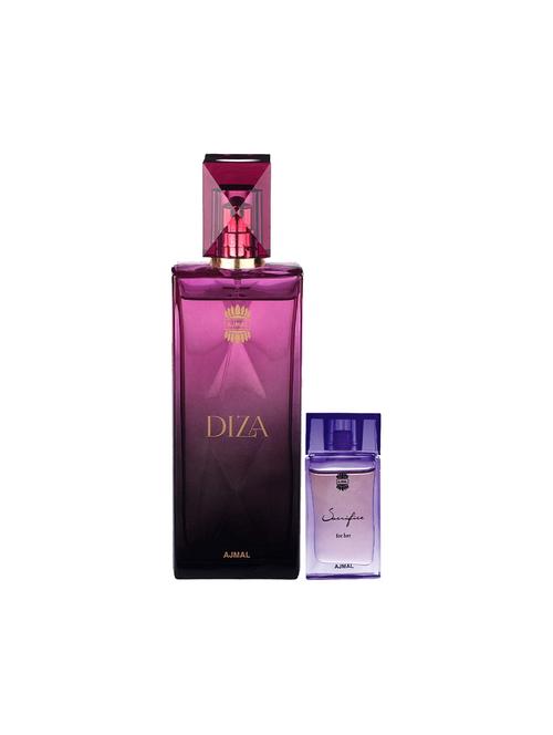 ajmal diza edp 100ml for women and sacrifice for her cp musky alcohol-free attar 10ml for women + 2 parfum testers free - 17150433 - Very Small Image - 1