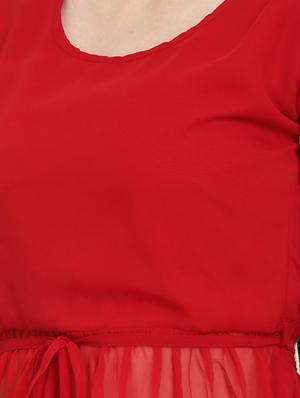 tie front peplum top - 17150604 - Standard Image - 5