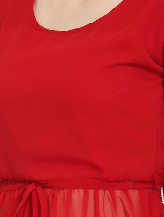 tie front peplum top - 17150604 - Zoom Image - 5
