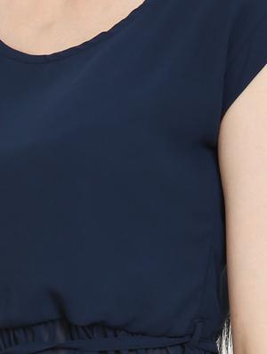 tie front peplum top - 17150605 - Standard Image - 5