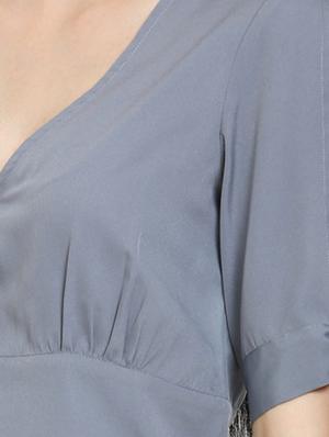tie knot sleeves crop top - 17150739 - Standard Image - 5