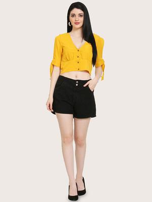 tie knot sleeves crop top - 17150742 - Standard Image - 4