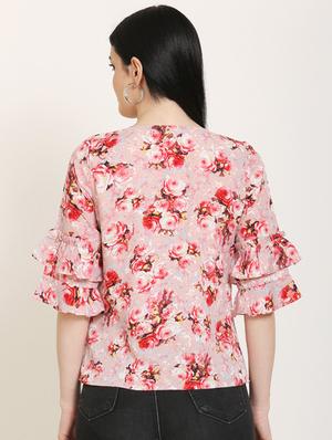 layered bell sleeves top - 17150748 - Standard Image - 3