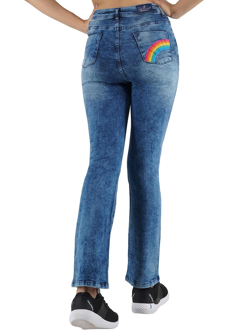 high rise acid wash jeans - 17151133 - Zoom Image - 3