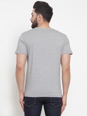 grey chest print t-shirt - 17151173 - Standard Image - 3
