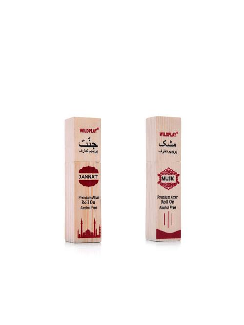 combo premium attar wooden pack jannat & musk roll on - 17151353 - Standard Image - 1