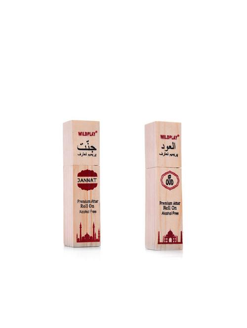 combo premium attar wooden pack jannat & oud roll on - 17151354 - Standard Image - 1