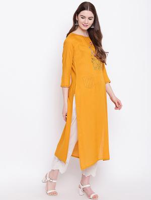 embroidered straight kurta - 17151745 - Standard Image - 2
