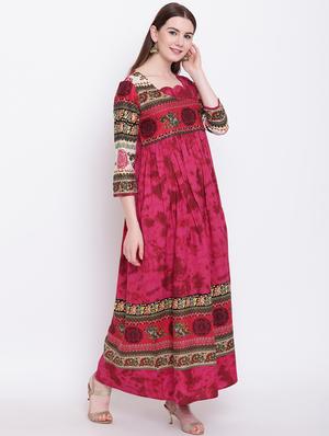 printed flared kurta - 17151757 - Standard Image - 2