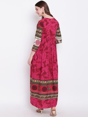 printed flared kurta - 17151757 - Standard Image - 3