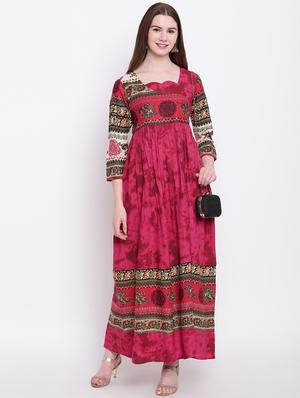 printed flared kurta - 17151757 - Standard Image - 4