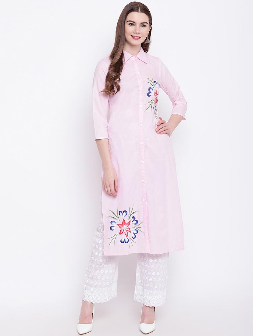 printed straight kurta - 17151764 - Zoom Image - 1