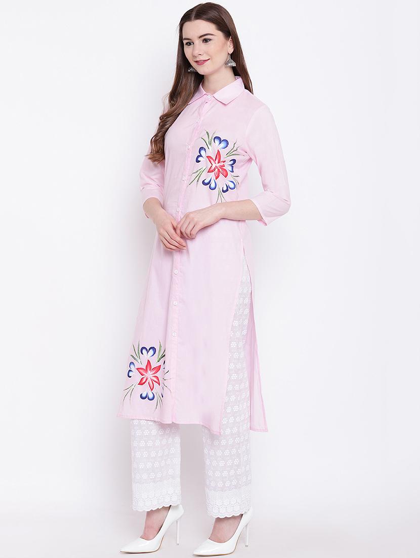 printed straight kurta - 17151764 - Zoom Image - 2