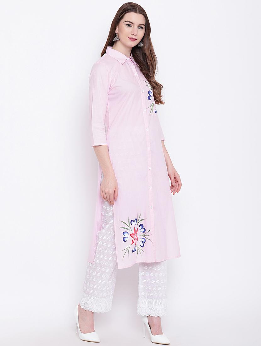 printed straight kurta - 17151764 - Zoom Image - 3
