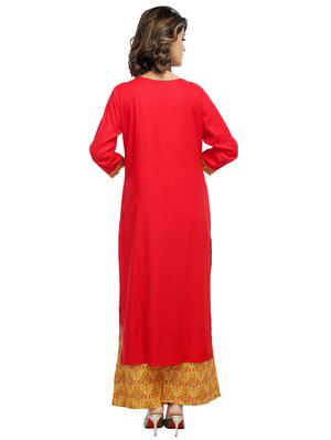 embroidered kurta palazzo set - 17151827 - Standard Image - 3