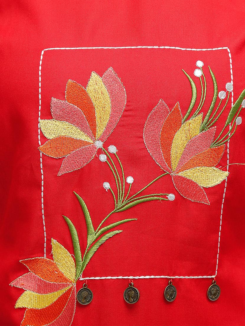 embroidered kurta palazzo set - 17151827 - Zoom Image - 4