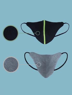 black 1 protective mesh mask and strap extention antipollution men - 17151858 - Standard Image - 3