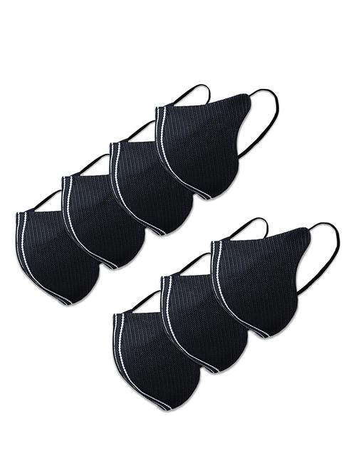 black polypropylene anti-pollution men mask (pack of 7) - 17151880 - Standard Image - 1