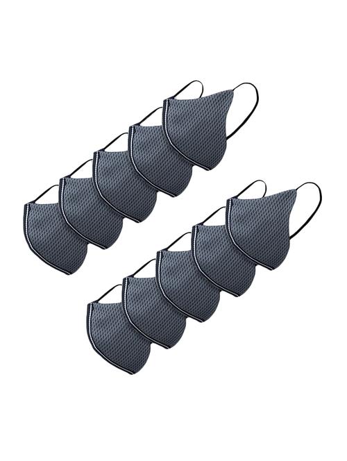 grey polypropylene anti-pollution men mask (pack of 10) - 17151887 - Standard Image - 1
