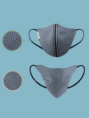 grey polypropylene anti-pollution men mask (pack of 10) - 17151887 - Standard Image - 3