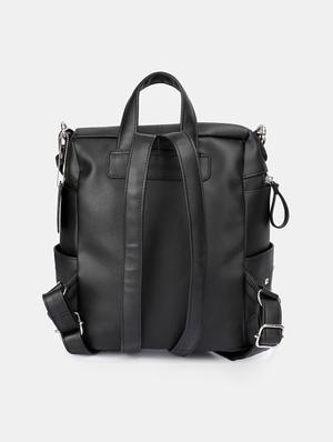 black leatherette (pu) fashion backpack - 17152369 - Standard Image - 2