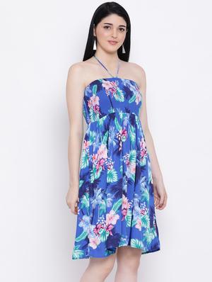 halter neck a-line dress - 17152505 - Standard Image - 2