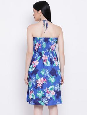 halter neck a-line dress - 17152505 - Standard Image - 3