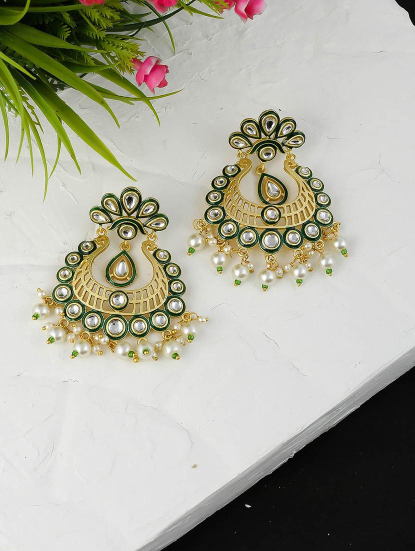 green gold chandellier earring - 17152564 - Zoom Image - 2