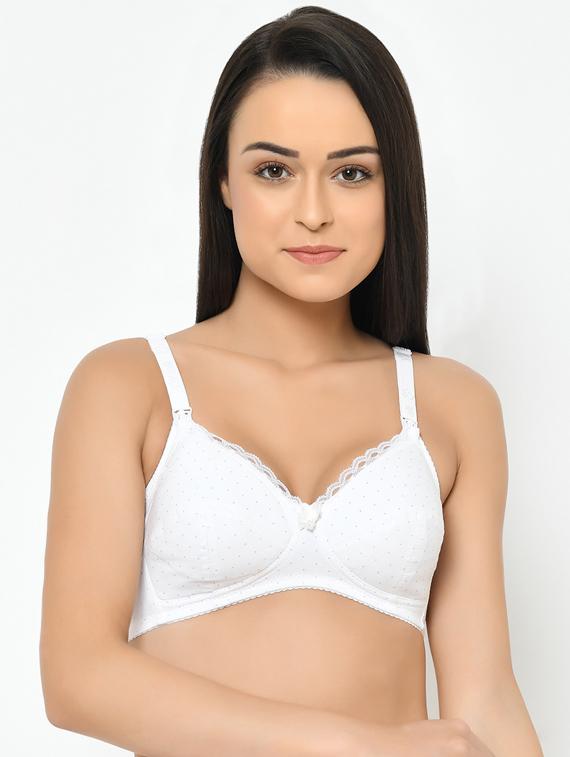 white cotton maternitynursing bra - 17152572 - Zoom Image - 1