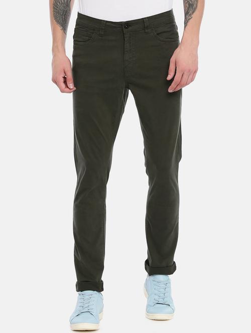 green plain denim jeans - 17152593 - Very Small Image - 1