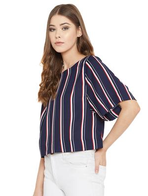 boat neck striped top - 17152612 - Standard Image - 2