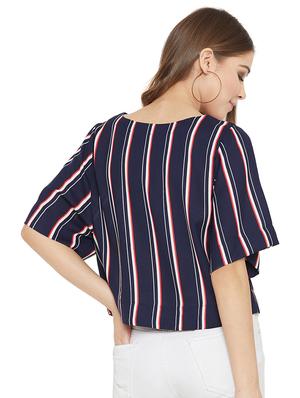 boat neck striped top - 17152612 - Standard Image - 3