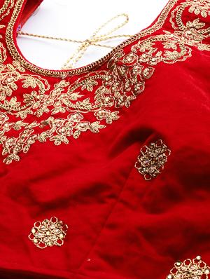embroidered bridal lehenga - 17152819 - Standard Image - 5