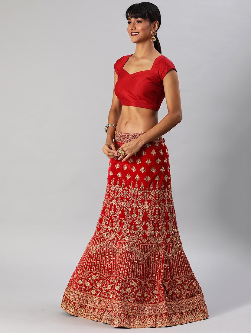 embroidered bridal lehenga - 17152819 - Zoom Image - 2