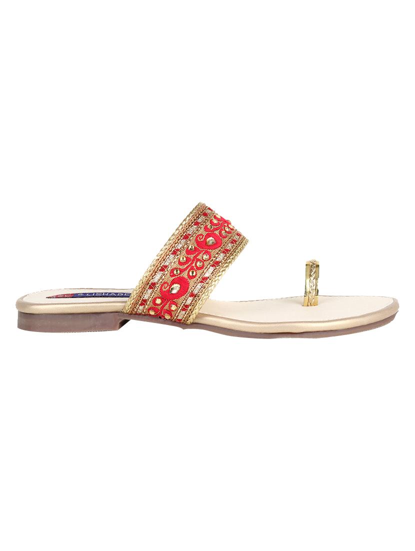 red synthetic slip on sandals - 17152858 - Zoom Image - 2
