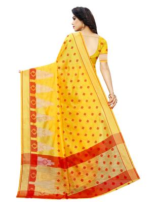 polka dot woven saree with blouse - 17153132 - Standard Image - 2