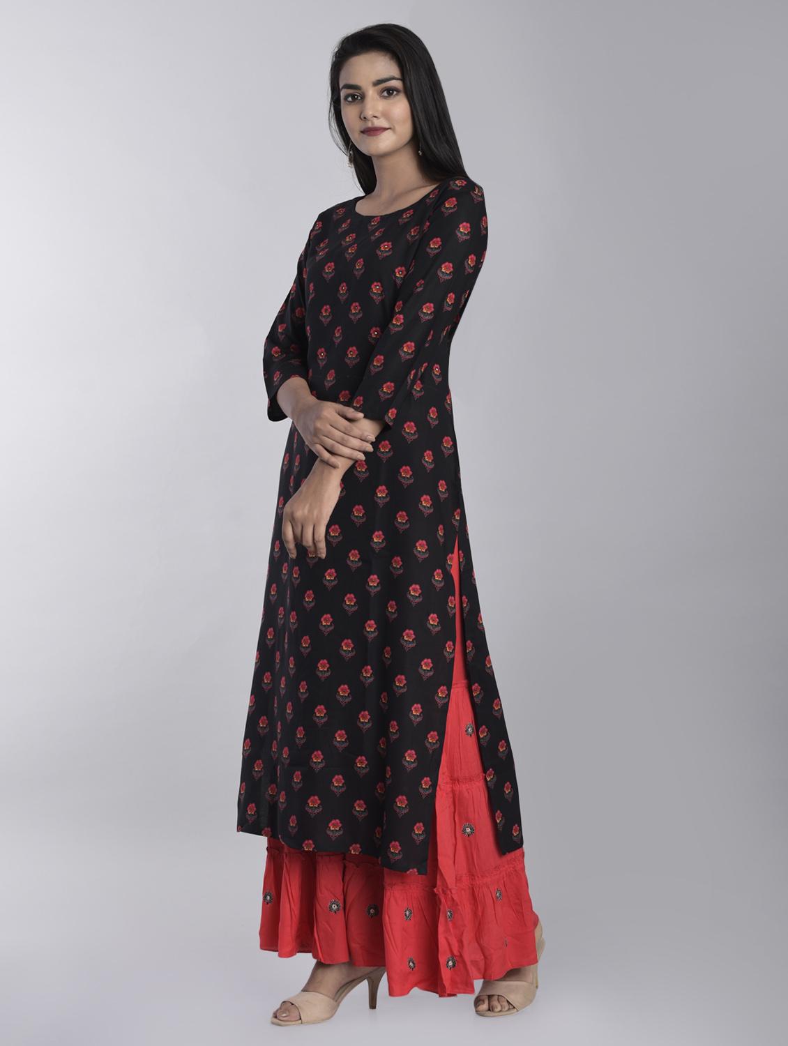 printed kurta sharara set - 17153224 - Zoom Image - 2