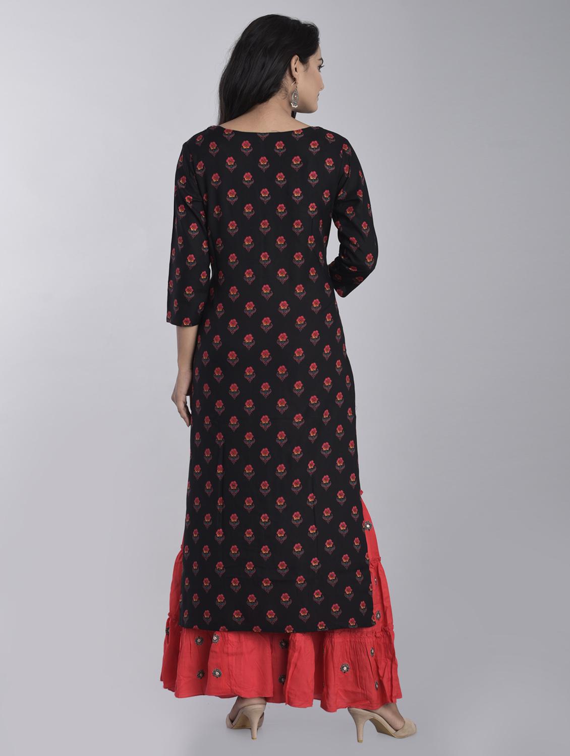 printed kurta sharara set - 17153224 - Zoom Image - 3