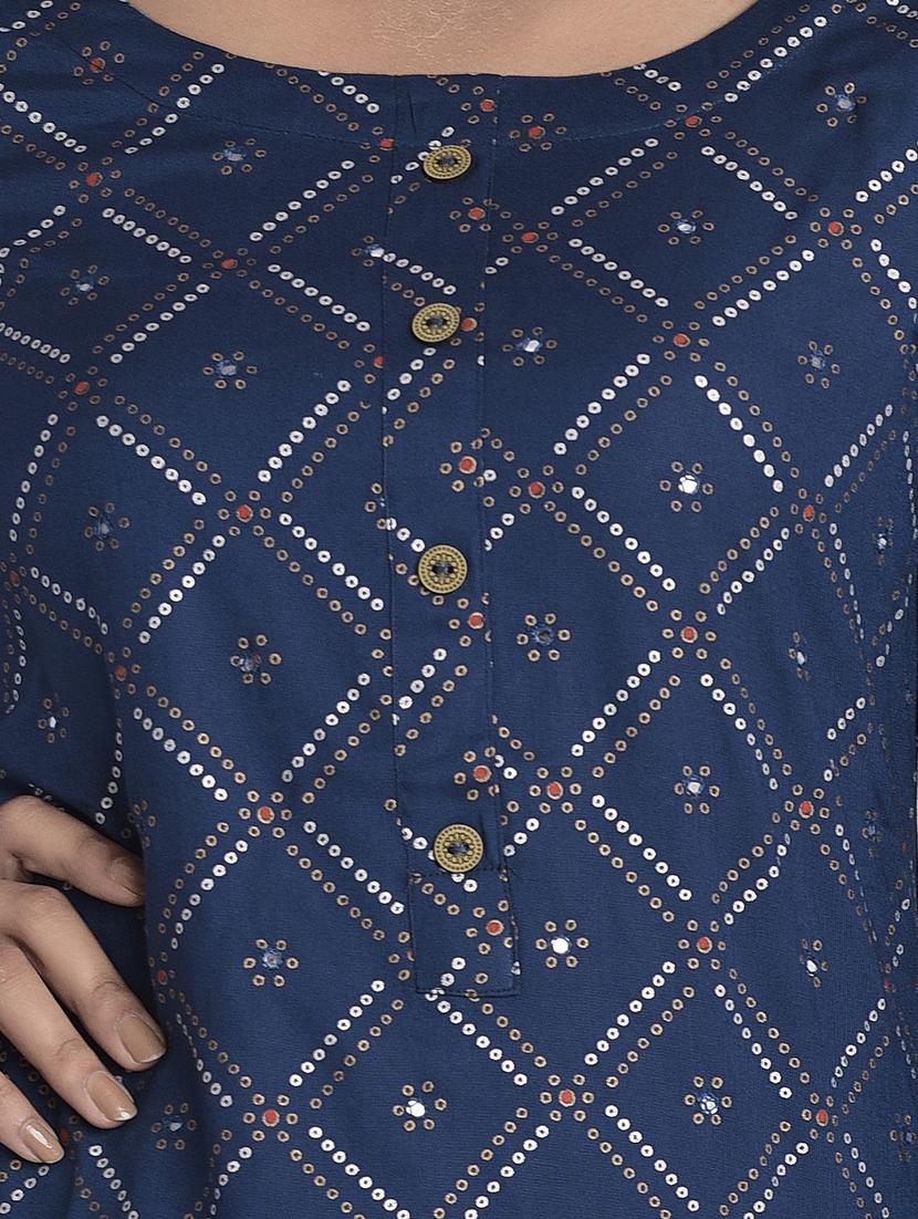 printed straight kurta - 17153239 - Zoom Image - 4