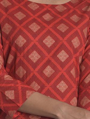 printed straight kurti - 17153250 - Standard Image - 5