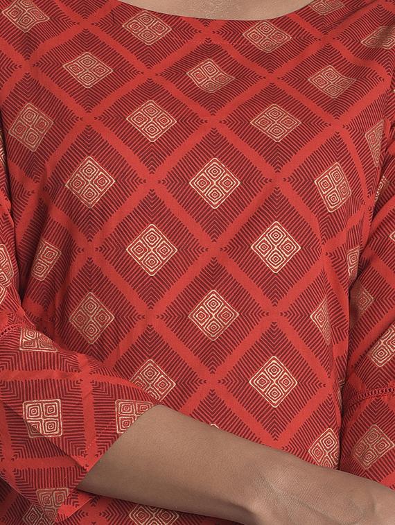 printed straight kurti - 17153250 - Zoom Image - 5