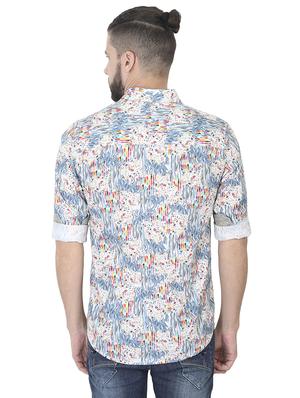 blue printed casual shirt - 17153311 - Standard Image - 3