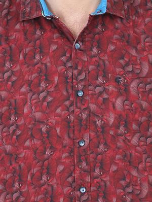 red printed casual shirt - 17153324 - Standard Image - 5