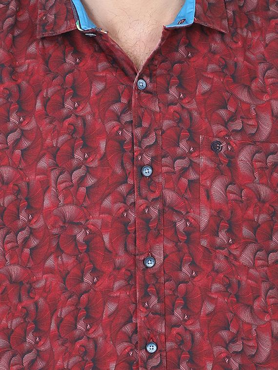 red printed casual shirt - 17153324 - Zoom Image - 5