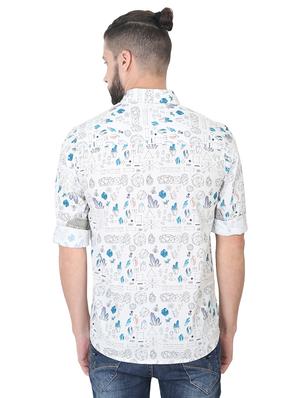 white printed casual shirt - 17153327 - Standard Image - 3
