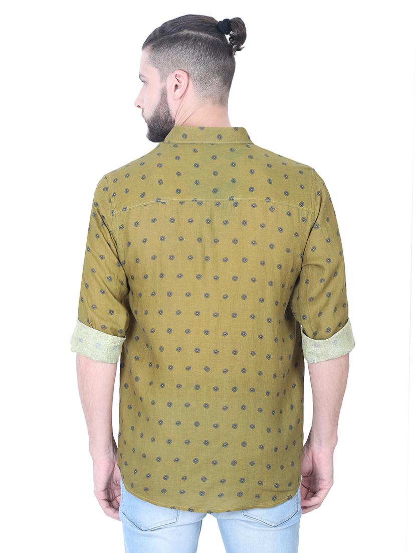 green printed casual shirt - 17153359 - Zoom Image - 3