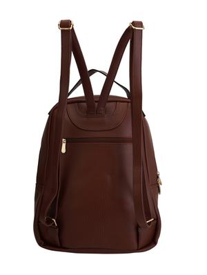 brown leatherette (pu) regular backpack - 17153482 - Standard Image - 2