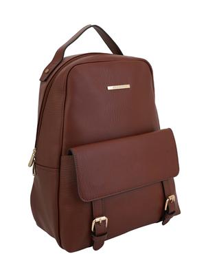 brown leatherette (pu) regular backpack - 17153482 - Standard Image - 4