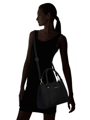 black leatherette (pu) regular handbag - 17153490 - Standard Image - 5